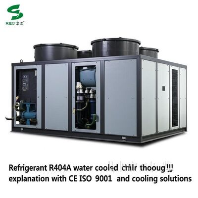 Refrigerante R404A principio de funcionamiento del enfriador de agua explicación completa con certificaciones CE ISO9001 soluciones de apoyo y refrigeración