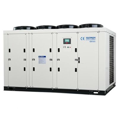 Chiller de agua refrigerado por aire certificado CE ISO9001 con potencia de entrada de 318KW y potencia de bomba de 075KW diseñado para sistemas de intercambio de calor